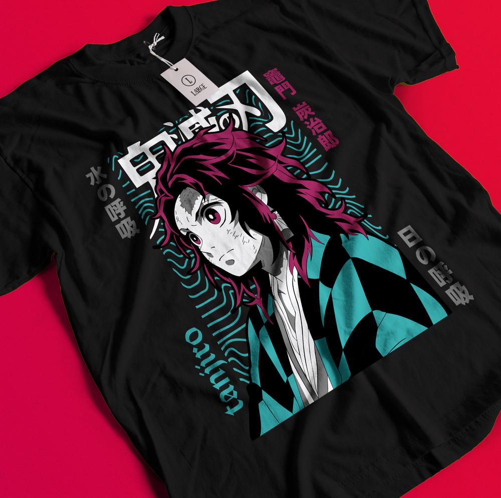 

Demon Slayer Shirt Tanjiro Tshirt Nezuko T-Shirt Muzan Doma Tee Inosuke Zenitsu BB309 L