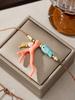Charm Ocean Imitation Coral Glass Fish Pendant Rope Necklace Women's Vacation Party Accessories
