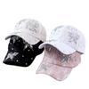 New Rhinestone Butterfly Flower Baseball Cap Women's Spring and Summer Breathable Lace Fashionable and Elegant Curved Brim Cap Batch