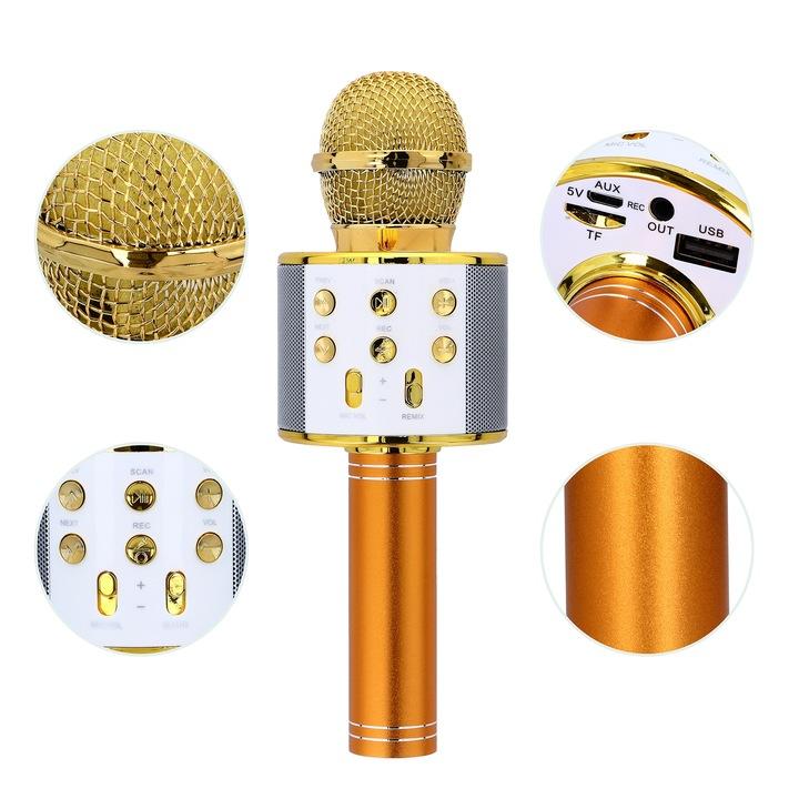 Mikrofon Karaoke Glosnik Z Mikrofonem Bezprzewodowy Bluetooth Nagrywanie