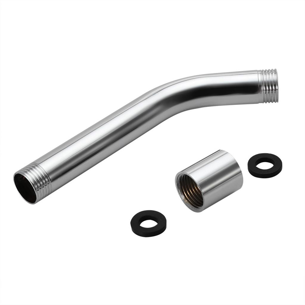 Stainless Steel Handheld Shower Arm Extension Pipe Chrome Plating Wall Mounted