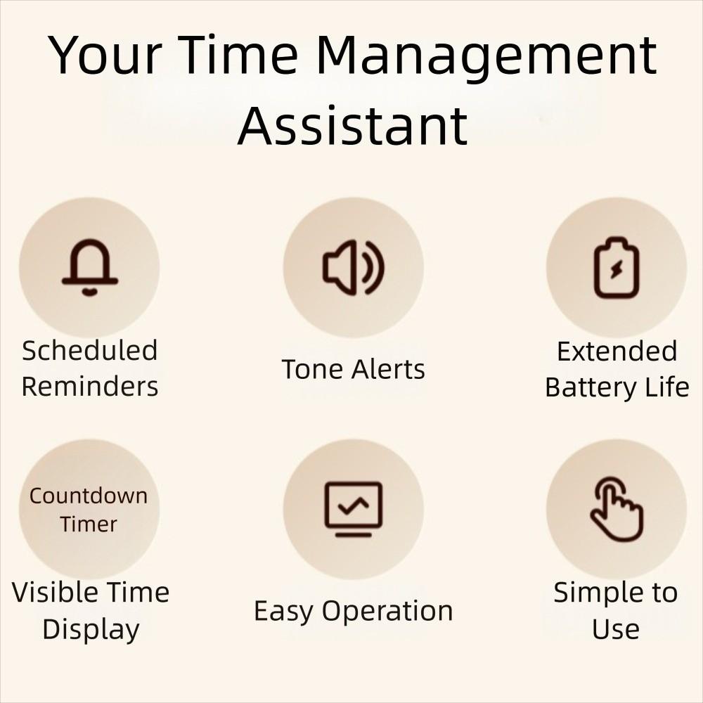 Ultra Cichy Wizualny Minutnik Okrągły/Kwadratowy Minutnik Kuchenny Zegar Odliczający Przypomnienie dla Dzieci Dzieci