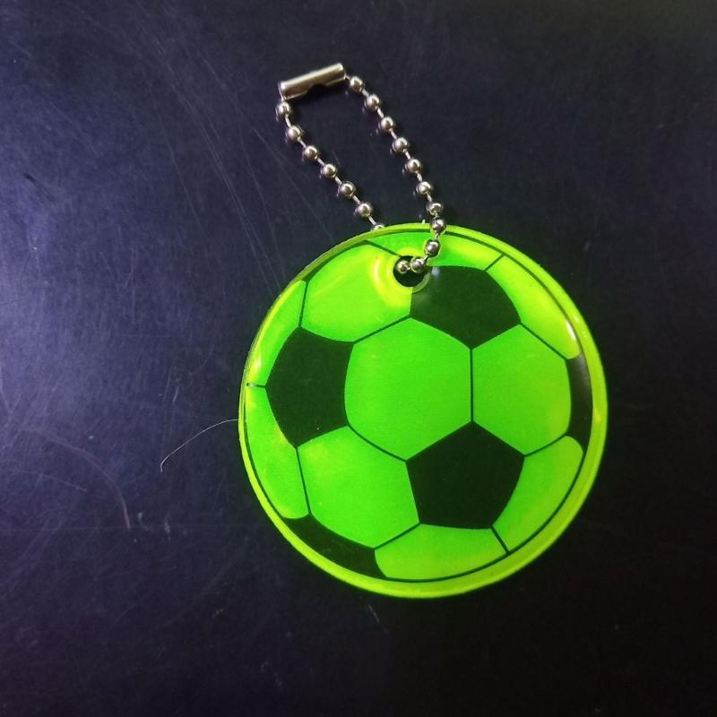 12Pieces Soccer Nighttime Backpack Keychain Glowing Bag Pendant Football Reflective Key Ornament for Easy Key Finding