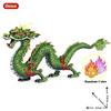 Oenux Original Mythical Chinese Dragon Dinosaurs Action Figures Animals Model Solid PVC Decoration Collection Kids Toy Gift