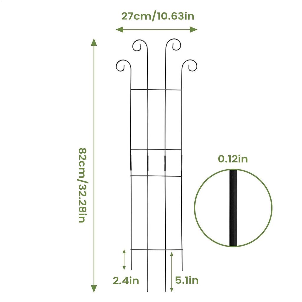 Garden Trellis Metal Vertical Growth Trellis For Plants Vine Support Stakes For Monstera Tomato Flowers Ivy Pots Garden Outdoor