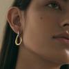Vintage Metal Irregular Double-Color Stud Earrings For Women Can Be Separated By Wearing Earrings Jewelry Wholesale