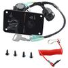 12V Single Key Switch Panel Marine Outboard Single Engine Ignition Key Switch Panel Assembly On Off Switch 704 Control Box for Yamaha Outboard Yacht