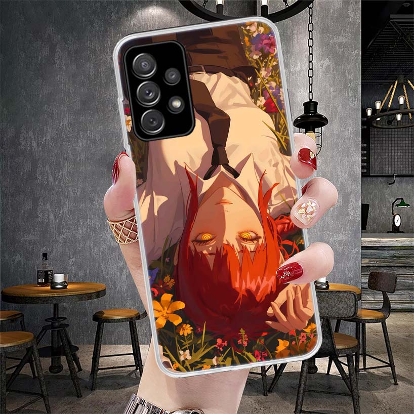 

C-Chainsaw Mans Makima Soft Phone Case For Samsung Galaxy A12 A22 A32 A52 A72 A02S A51 A50S A71 A70 A31 A20S Note 20 Ultra S10 A Samsung A52