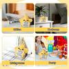Funny Positive Crochet Star Doll Desktop Ornament Handmade Cheer Emotional Support Positive Star with Card Home Party Decoration