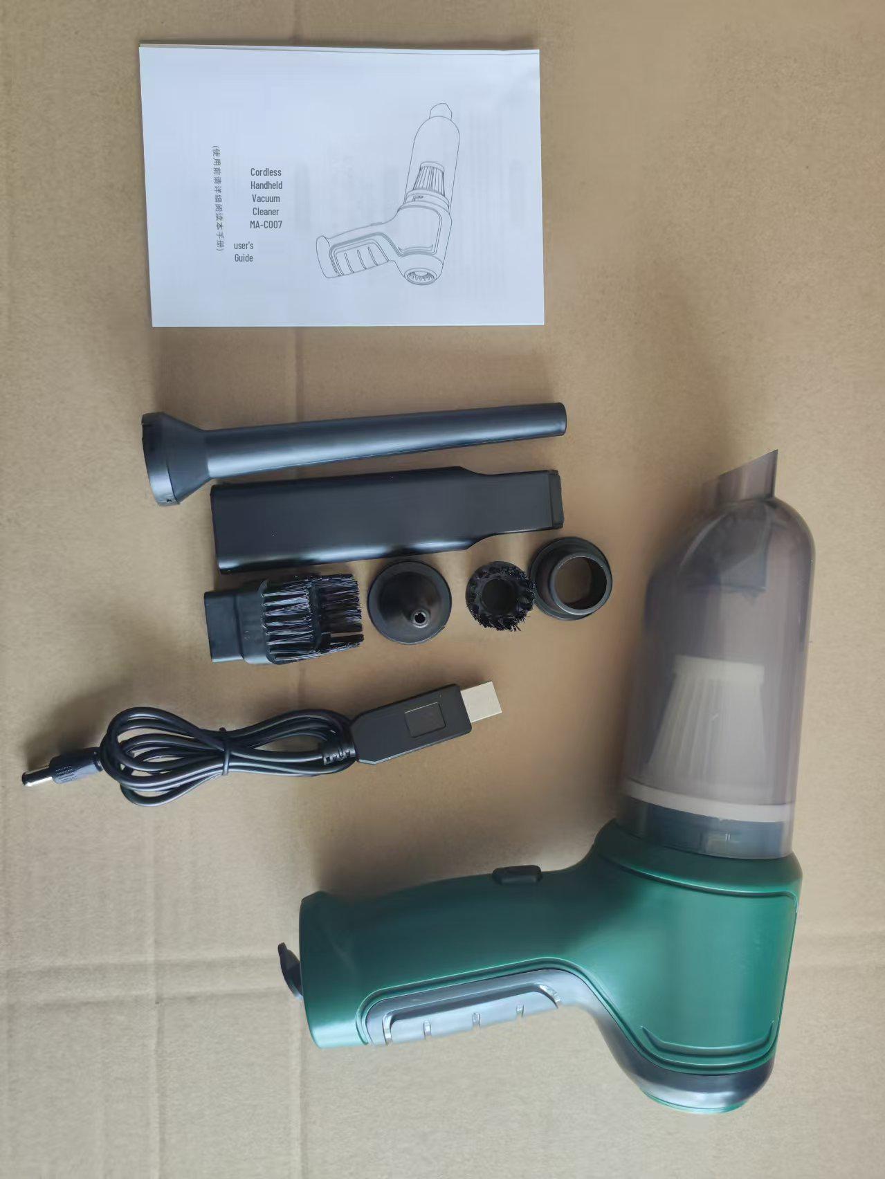 

Ручной беспроводной автомобильный пылесос с мощным всасыванием и многофункциональным воздуходувом для пыли зелёный