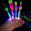 Summer Outdoor Games LED Lights Arrow Slingshots Flying Toys Kids Flying Helicopters Birthday Party Fun Gifts Elastic Slingshots