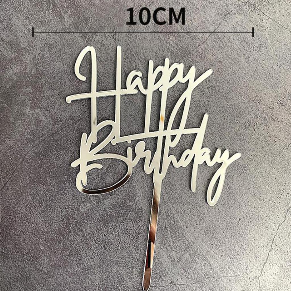 Personalized Wedding Happy Birthday Party Supplies Acrylic Cake Topper Insert Card Cake DIY Decoration Acrylic