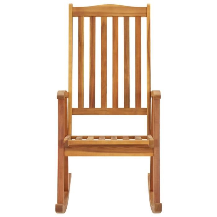 VidaXL Rocking Chair with Cushions Solid Acacia Wood