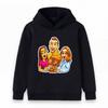 Kids Boys Girls Casual Pullover Hoodie, Cute Cartoon Family Dog Print Soft Lightweight Long Sleeve Hooded Sweatshirt for Daily Wear Holiday Party