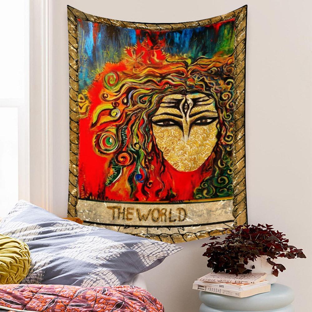 

Colorful Astrology Tapestry Sun Star Moon Wall Hanging Decor for Bedroom Living Room Astral Design Headboard Decoration 74x94cm(29x37in)