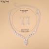 Elegant Rhinestone Necklace & Earring Set - Simple Bridal Jewelry Duo