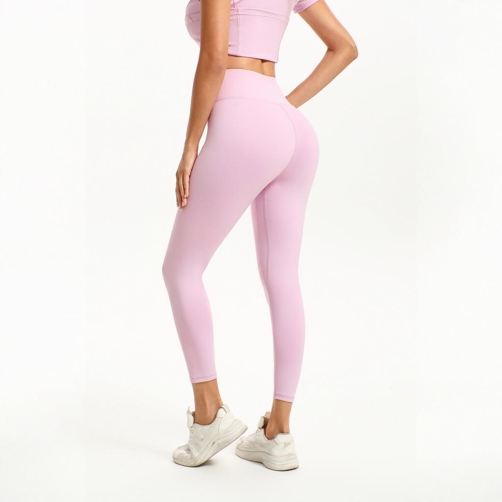 Damskie - Kolorowe Legginsy z Wysokim Stanem 3/4 — Fitness, Taniec i Odzież Sportowa Podnoszące Pośladki