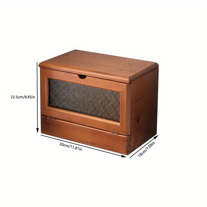 

1 шт. Винтажный деревянный настольный туалетный столик с зеркалом, бытовой пылезащитный большой емкости деревянный ящик для хранения косметики и ювелирных изделий. 1pc