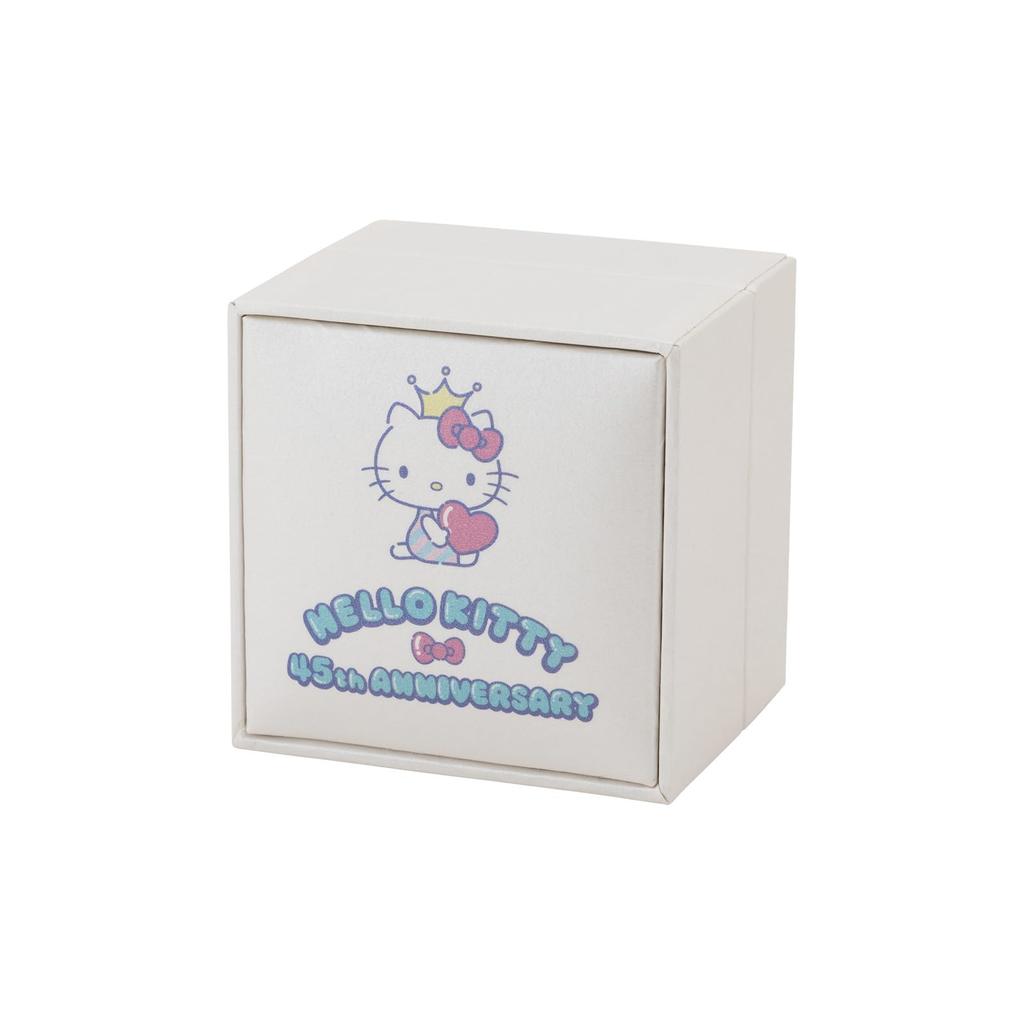 Hello Kitty 45th Anniversary Necklace Open Heart Hello Kitty Sanrio Pendant Pink Gold [White Clover] Women's SA45KT-N002PG