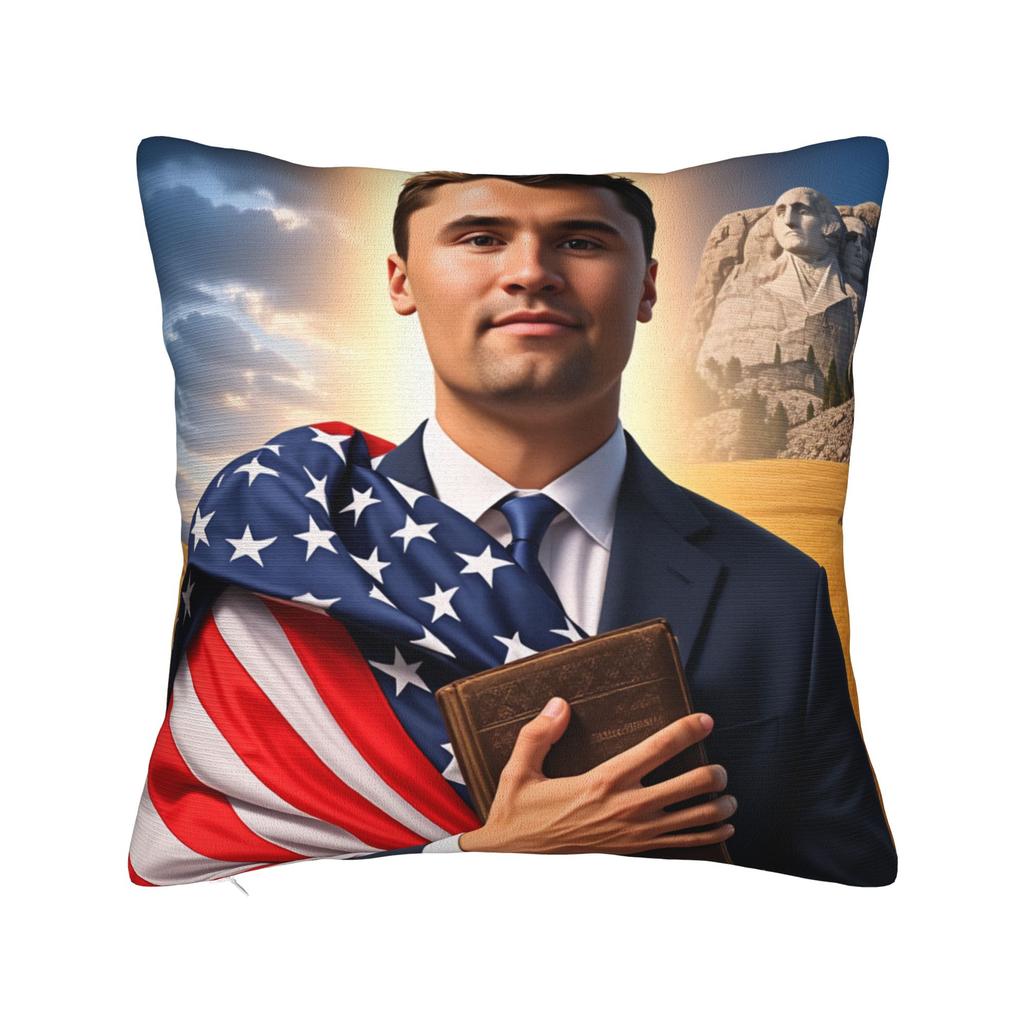 In Memory Of Charlie Kirk Pillow Cover Vintage Pillow Case For Living Room Bed Chair Design Cushion Cover Gift