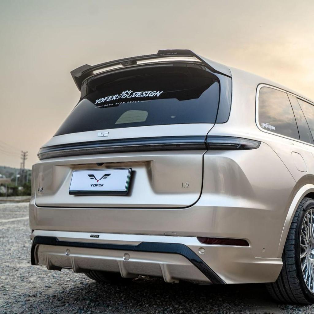 Compatible with Li Auto L9: YOFER body kit including front bumper, side skirts, rear wing, rear lip, rear bumper, corner protectors, front splitter.