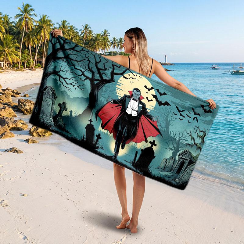 Large Beach TowelDracula Soft Absorbent Towel Beach Bath Home Use
