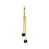 Charm Chain With Black Zircons - Gold - D-071 20 Mm