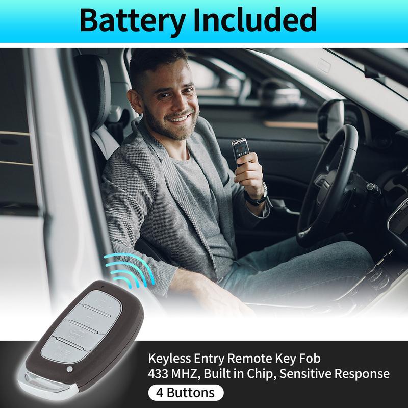 X Autohaux 433 MHz TQ8-FOB-4F11 Keyless Entry Remote Key Fob for Hyundai Tucson 2018-