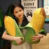 Real Life Corn Plush Toys Simulation Plant Grilled Corn with Leaf Pillow Creative Stuffed Soft Dolls Funny Birthday Gift