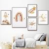 Wandkunst fürs Kinderzimmer, Sonne, Sterne, Mond, Erde, Poster und Drucke, Kinderzimmerdekoration, Cartoon-Universum, Bild für Kinderzimmer, Poster, kein Rahmen