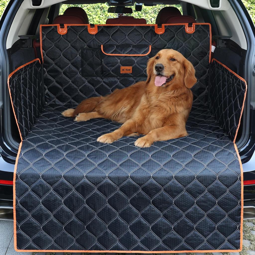 KYG Universal Quilted Trunk Car Luggage Side and Bumper Easy Fits All Types of Dogs and Suitable for and Mat, Seat, Seat, Protection, Non-Slip,