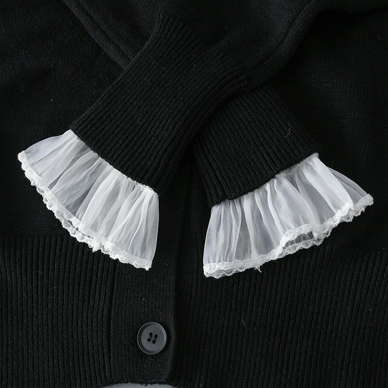 Detachable Fake Sleeves Spring Autumn Wild Sweater Decorative Sleeves Lace Ruffles Elbow Detachable Sleeve Cuff