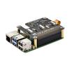 Raspberry Pi5 Dual-Channel PCIe HAT Expansion Board with Stackable 16P FFC Interface and GPIO Access.