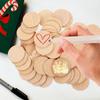 25-70mm Natural Beech Wood Round Coins, Blank Wooden Discs for DIY Craft, Art, Painting, and Staining Projects