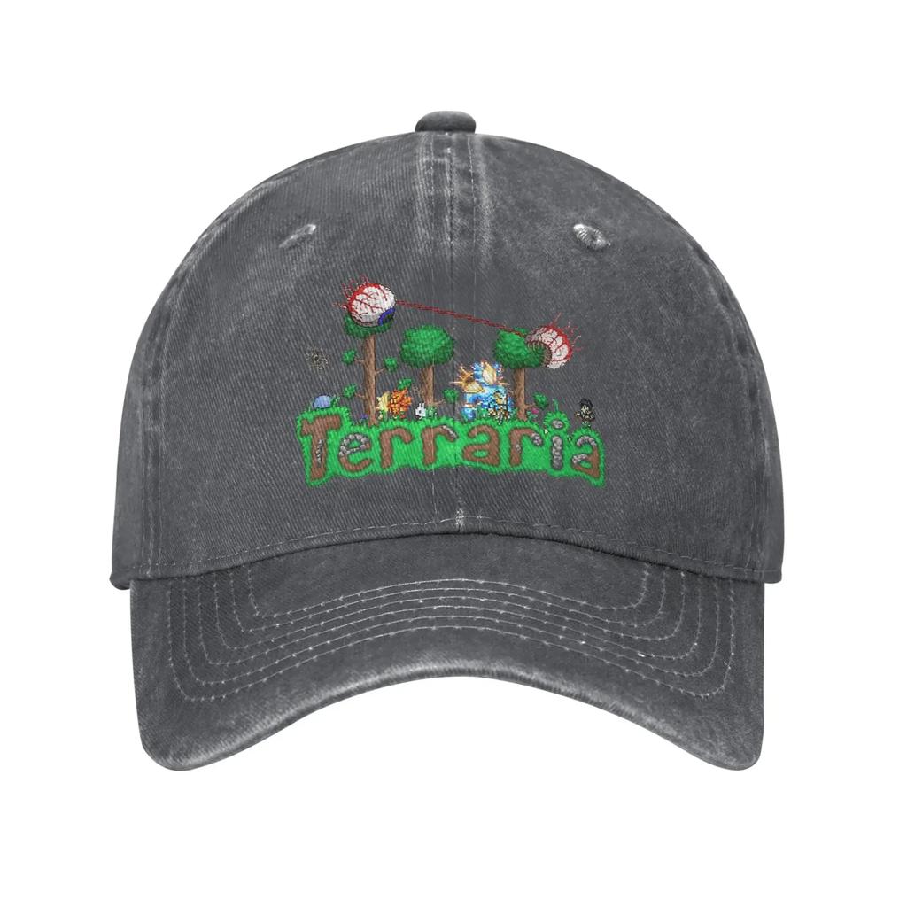Terraria Game Logo Casual Baseball Cap  Hunting Camping Trucker Hat Summer Wholesale Unisex Women Street Style Snapback Cap