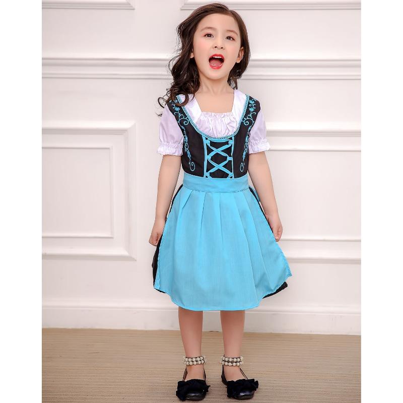 Children's Halloween Stage Show Maid Costume, Cosplay Anime Game Uniform