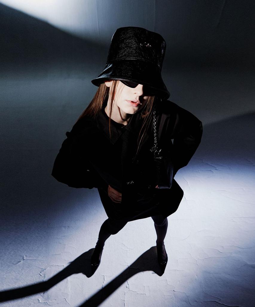 MORE THAN BLACK Leather Bucket Hat