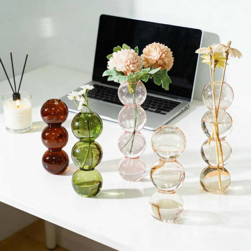 Creative Bubble Vase Hydroponic Ball Shaped Flower Pot Romantic Table Decoration Modern Funny Living Room Decoration Gift