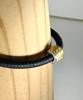 Glory_Arden Surgical Steel Non-Hedded Gold Leather Bracelet / Ghmb-316