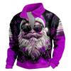 Men's Casual Long Sleeve Full-Zip Sweatshirt with Stand Collar Athletic Top