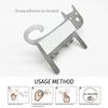 Stainless Steel Cute Cat Hook Wall Mounted Towel Hook Multipurpose Self-Adhesive Hook Practical Seamless Hooks Bath Robe Hook