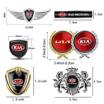 For Stinger RIO Sorento Picanto Ceed Borrego Syros New Car Styling 3D Metal Chrome Zinc Alloy Emblem Car Body Sticker Decal