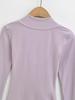 American Spicy Girl Deep V-Neck Long Sleeve Crop Top: Women's Slimming Waist, Regular Shoulder T-shirt for Autumn/Winter