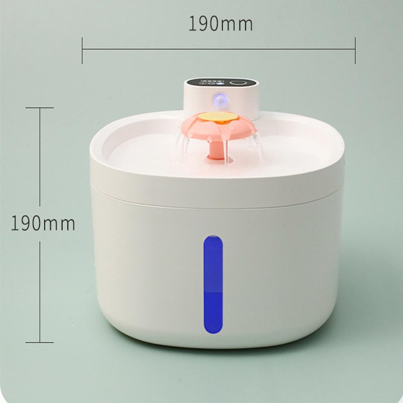 2.6L Large Capacity Automatic Cat Fountain Wireless Smart Pet Water Feeder Dog Water Dispenser with Sensor Cat Drinking Bowl