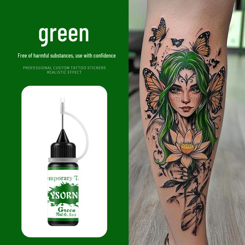 Stylish Plant-Based Colored Henna Juice Tattoo Cream - Waterproof & Long-lasting