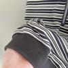 Women's Striped Half-Zip Cropped Hoodie - 2023 Autumn/Winter Long-Sleeve Loose Casual Top