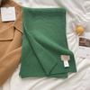 Autumn and Winter New Mars Green/knitted Long Scarf Solid Color Wool Warm Scarf