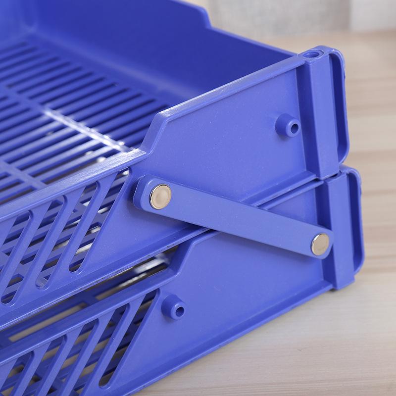 Dual-Layer Movable Large-Capacity Plastic Desktop Organizer Tray