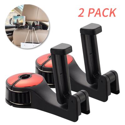 Car Seat Back Hooks Vehicle Car Headrest Hooks Hanger with Phone Bracket