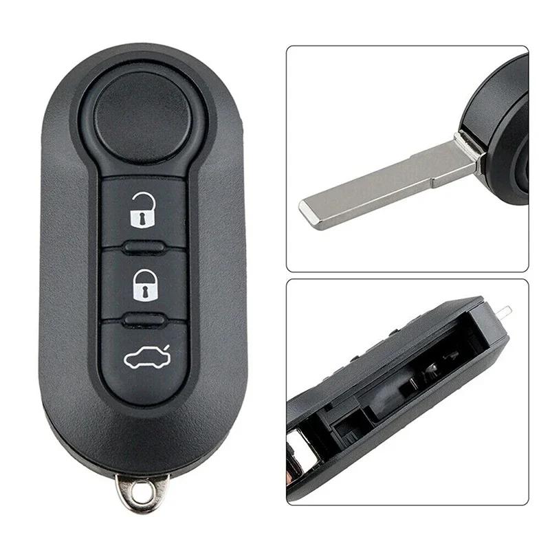 For Fiat Ducato Doblo 500 500L Punto Bravo Panda 3 Button Remote Car Key Case Replacement Sip22 Auto Floding Key Shell Cover
